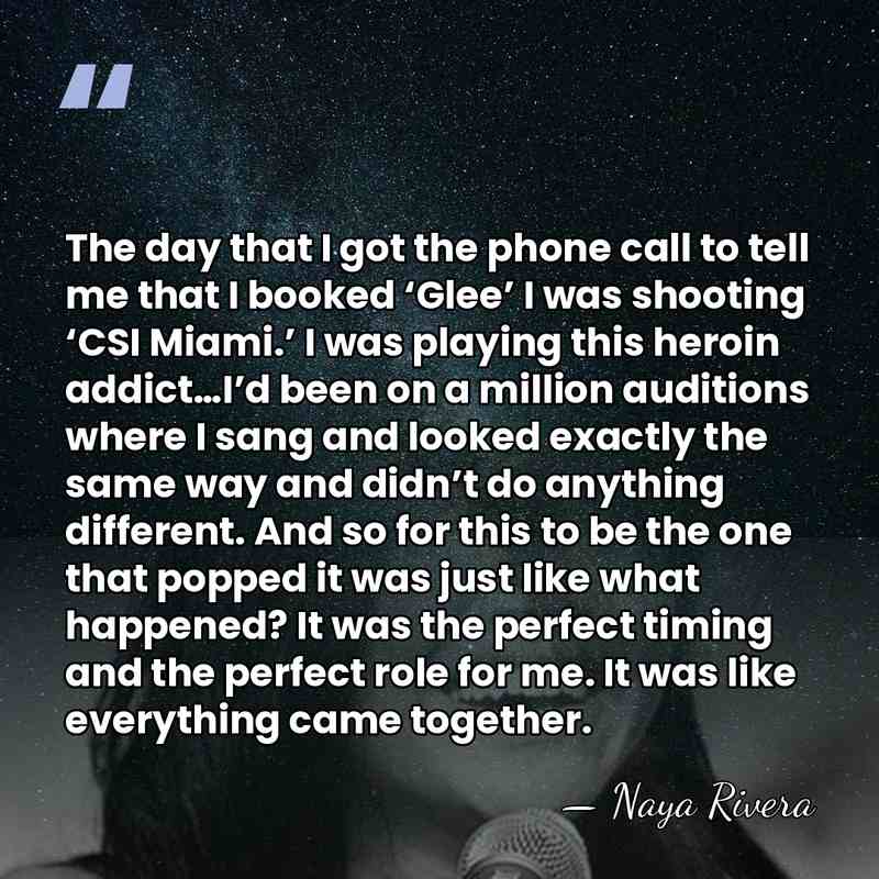 The day that I got the phone call to tell me that&hellip; - Naya Rivera
