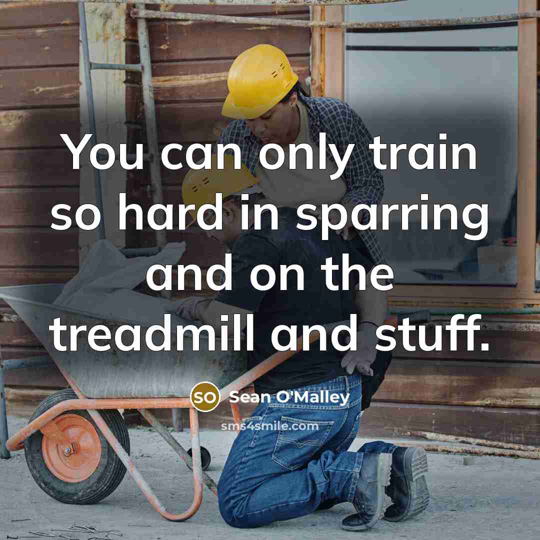 “You can only train so hard in sparring and on…” quote by Sean O'Malley