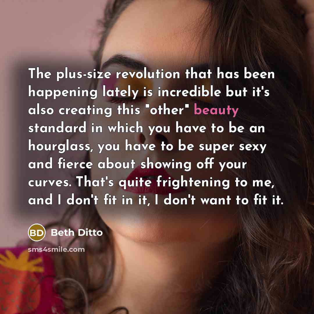 “The plus-size revolution that has been happening lately is incredible…” quote by Beth Ditto