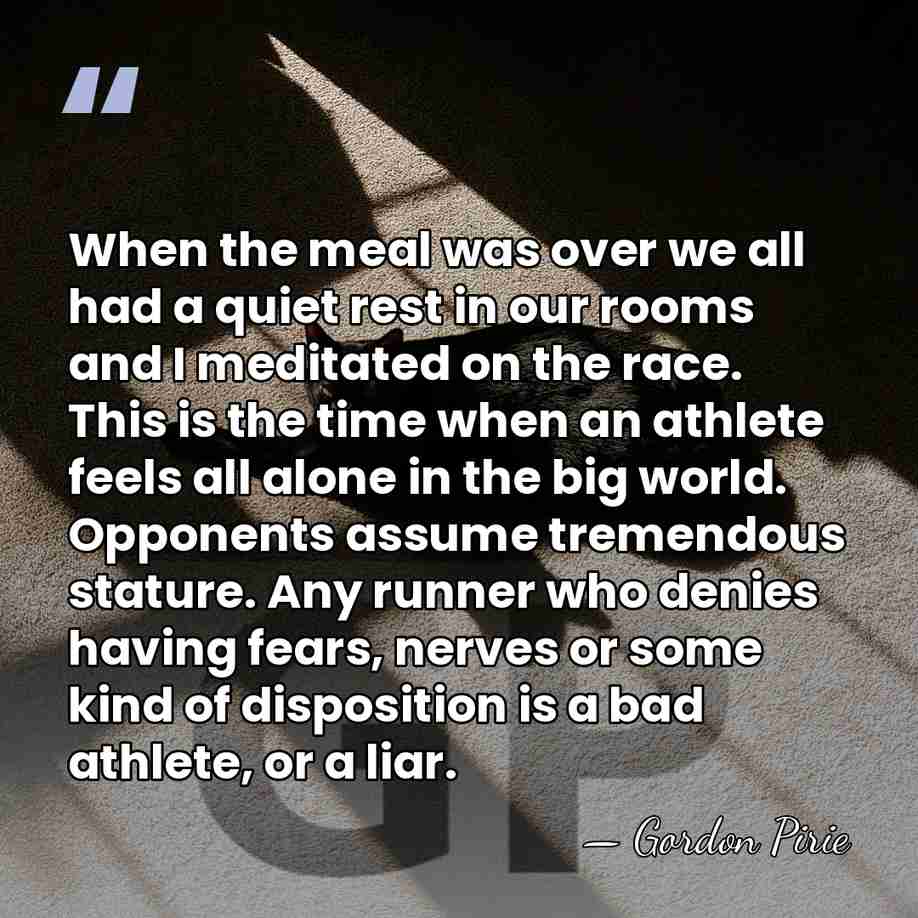 When the meal was over we all had a quiet rest in&hellip; - Gordon Pirie