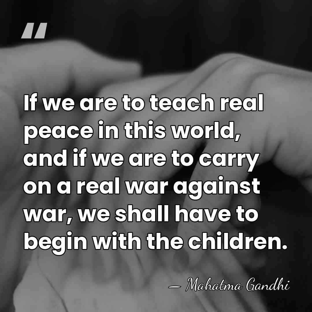 If we are to teach real peace in this world, and if&hellip; - Mahatma Gandhi