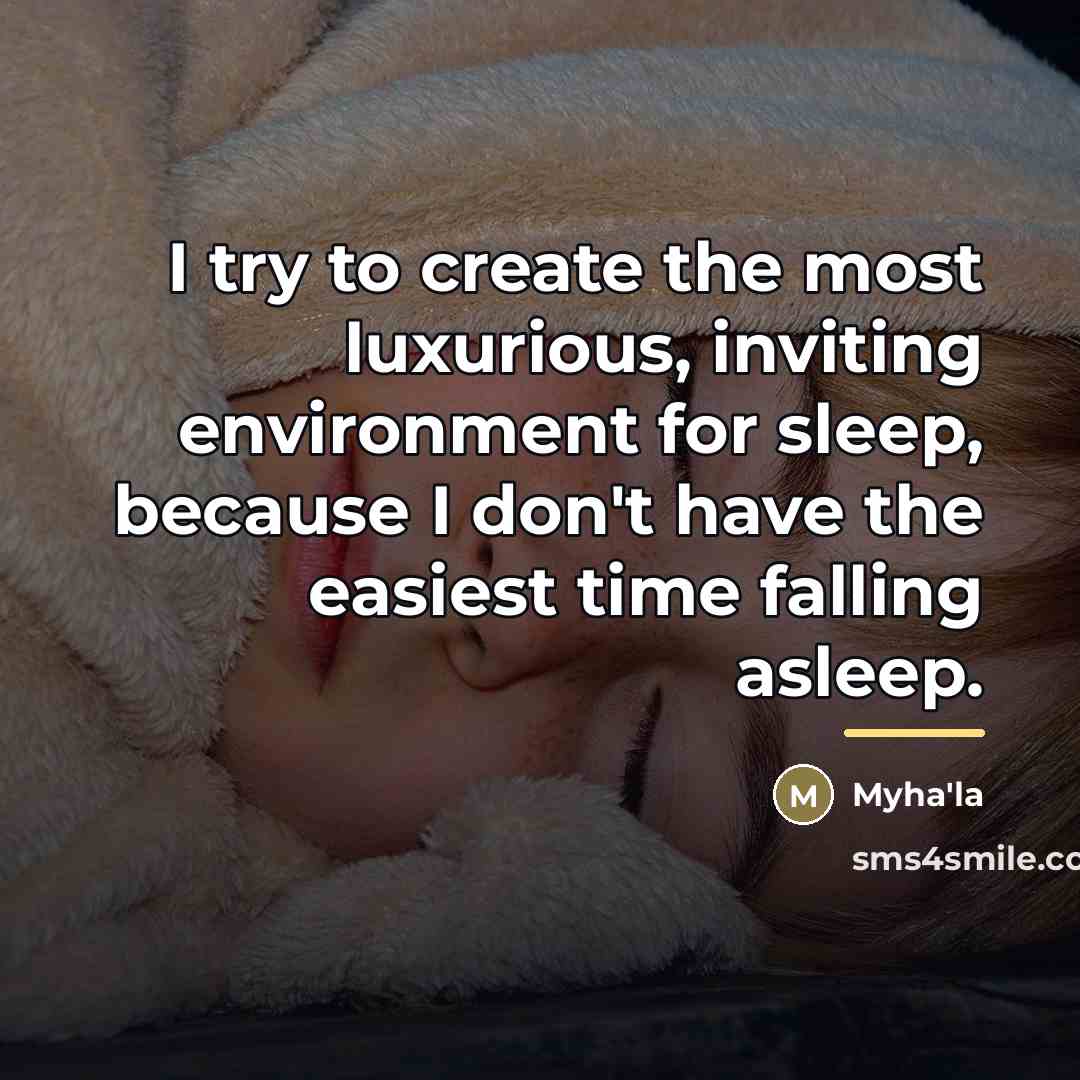 “I try to create the most luxurious, inviting environment for…” quote by Myha'la