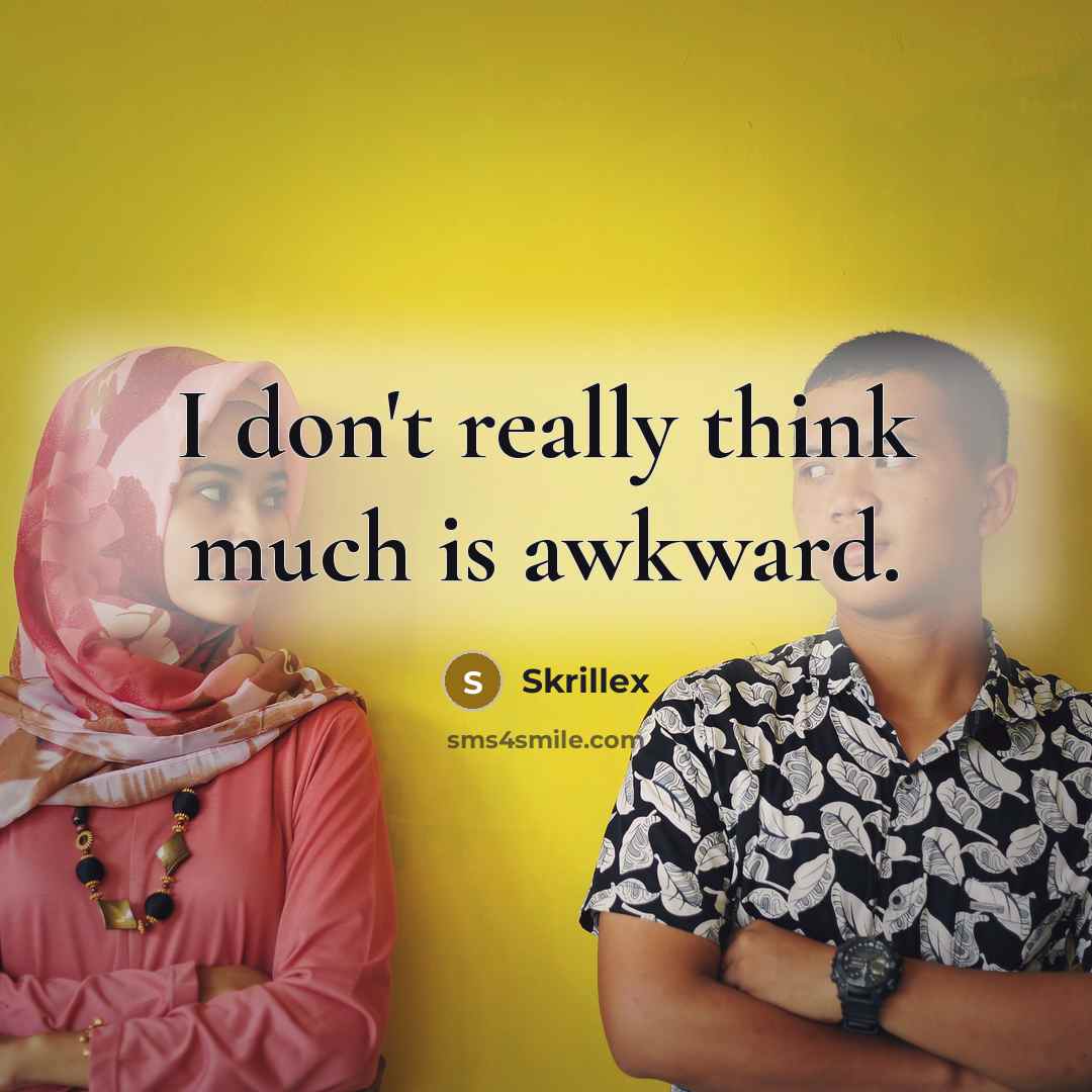 “I don't really think much is awkward.” quote by Skrillex