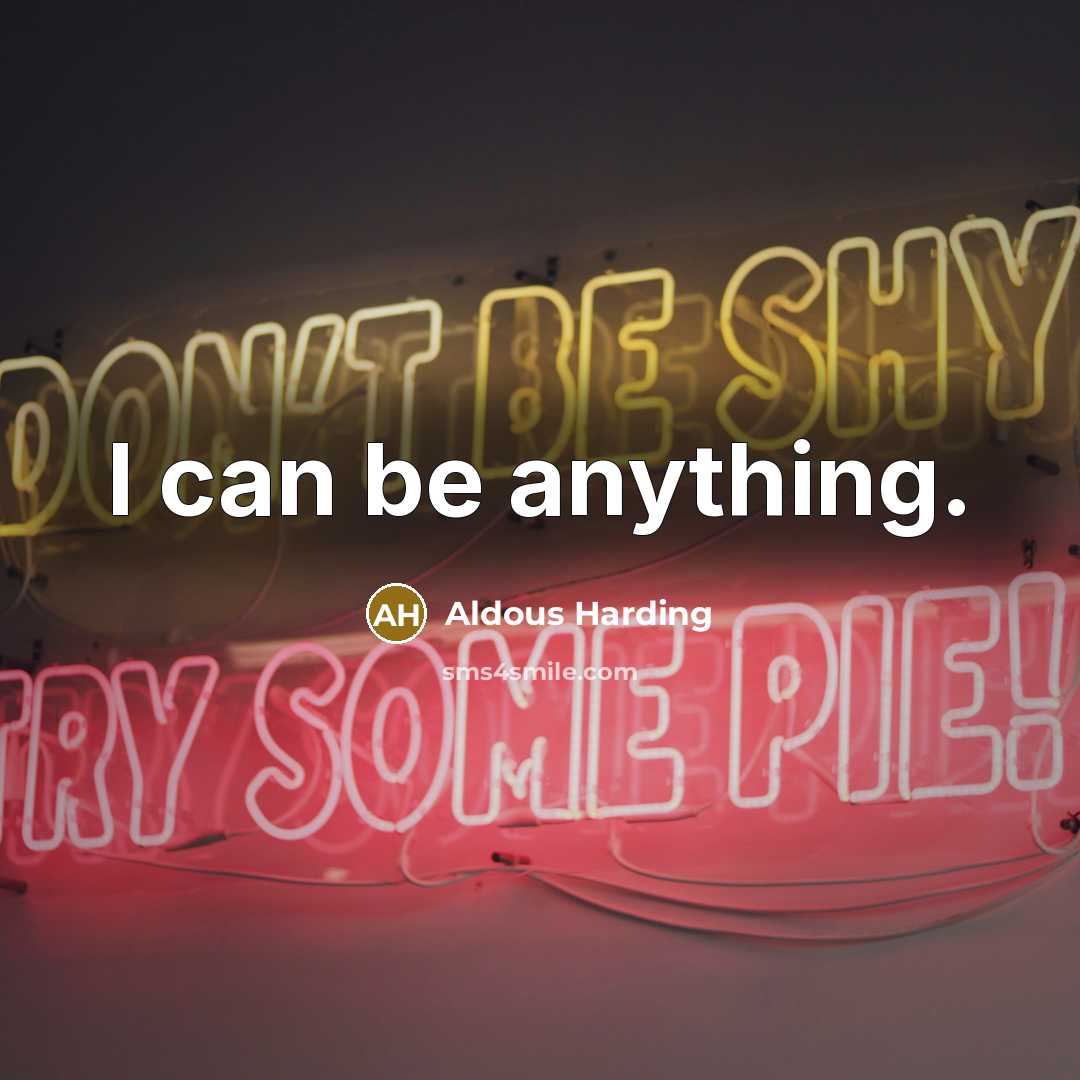 “I can be anything.…” quote by Aldous Harding