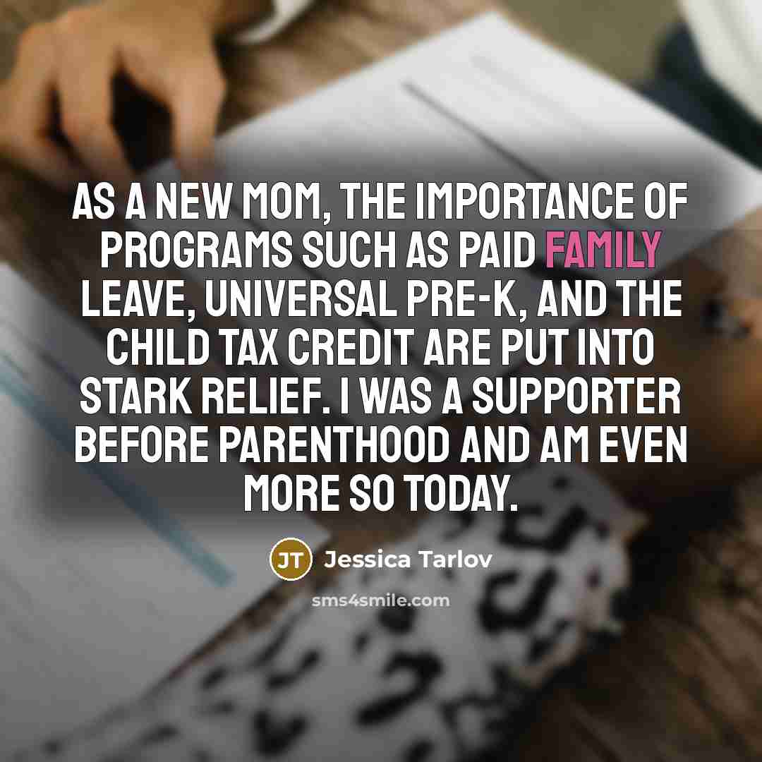 “As a new mom, the importance of programs such as…” quote by Jessica Tarlov