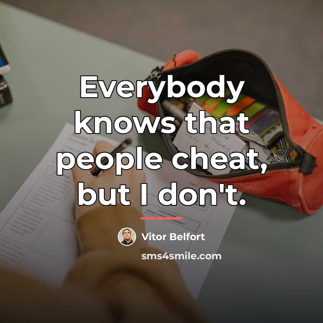 “Everybody knows that people cheat, but I don't.…” quote by Vitor Belfort