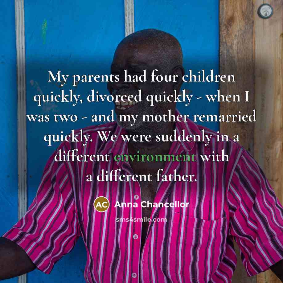 “My parents had four children quickly, divorced quickly - when…” quote by Anna Chancellor