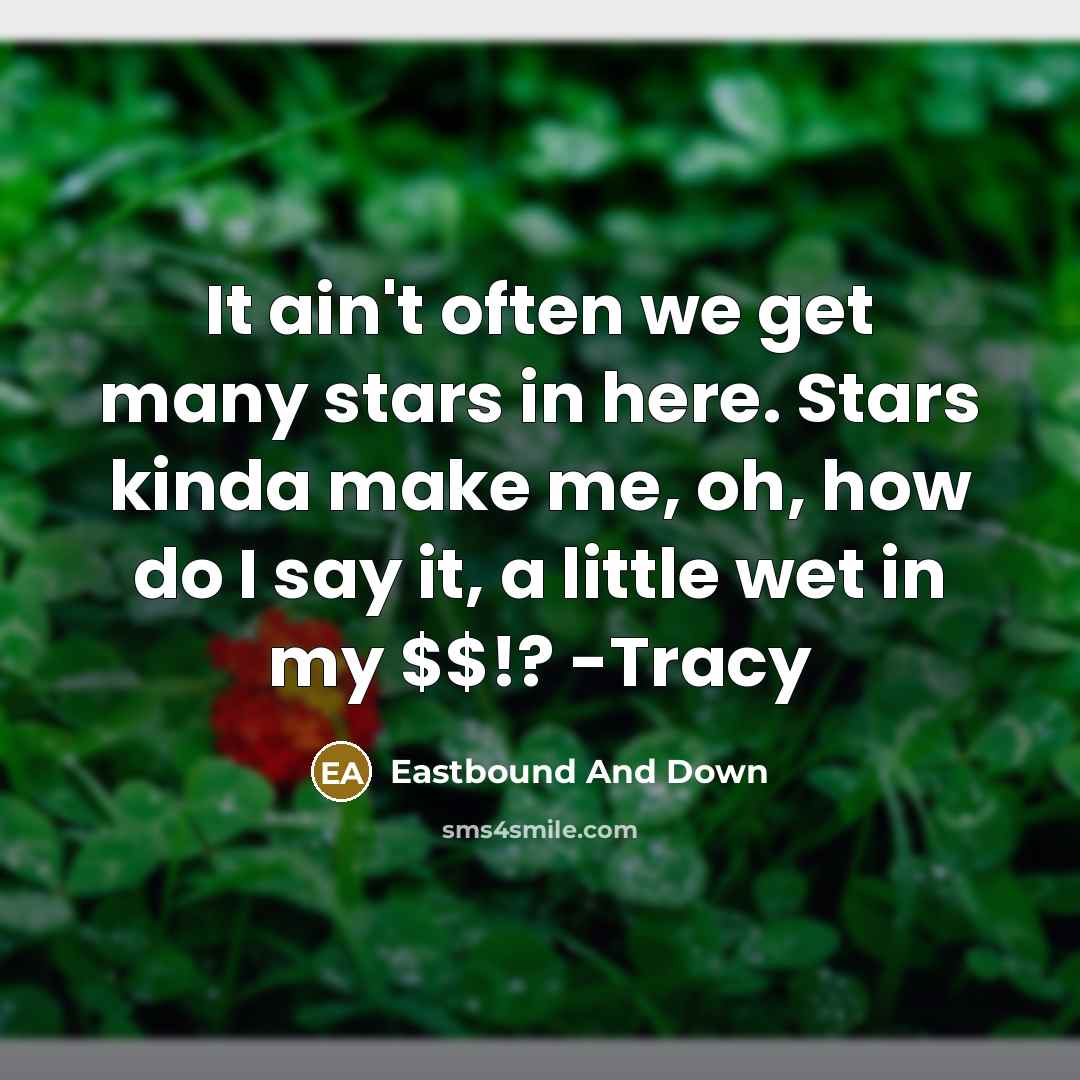 “It ain't often we get many stars in here. Stars…” quote by Eastbound And Down