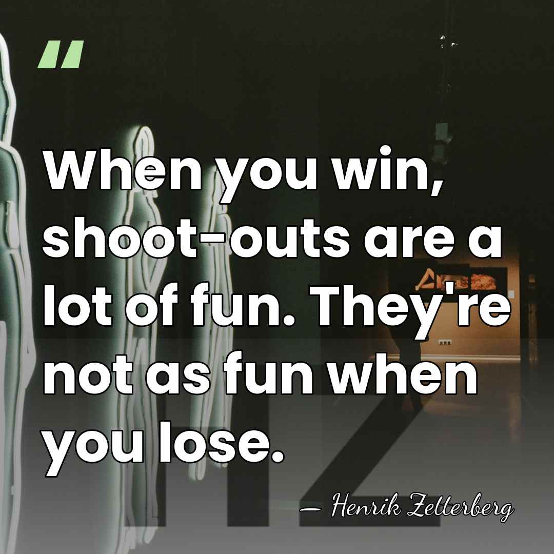 When you win, shoot-outs are a lot of fun. They're not as&hellip; - Henrik Zetterberg