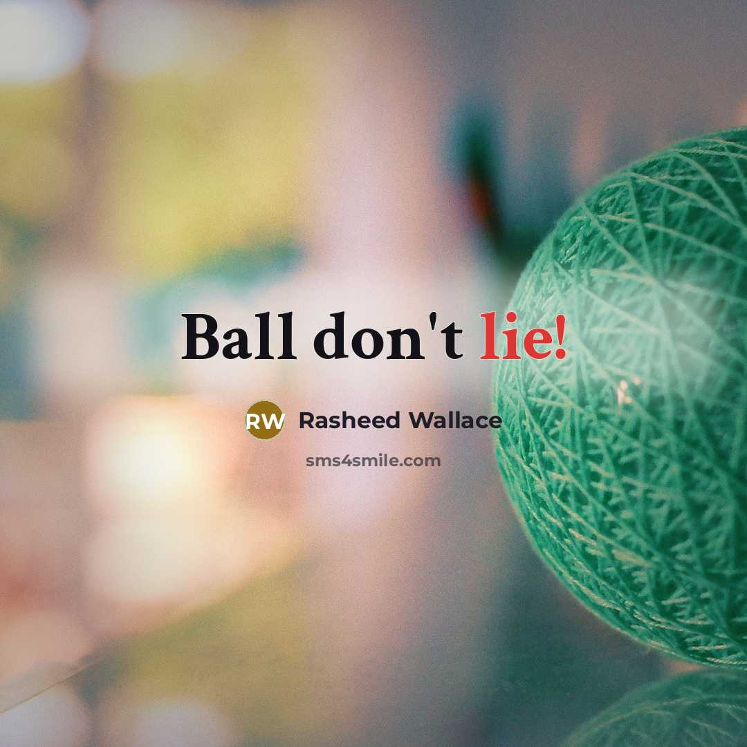 “Ball don't lie!…” quote by Rasheed Wallace