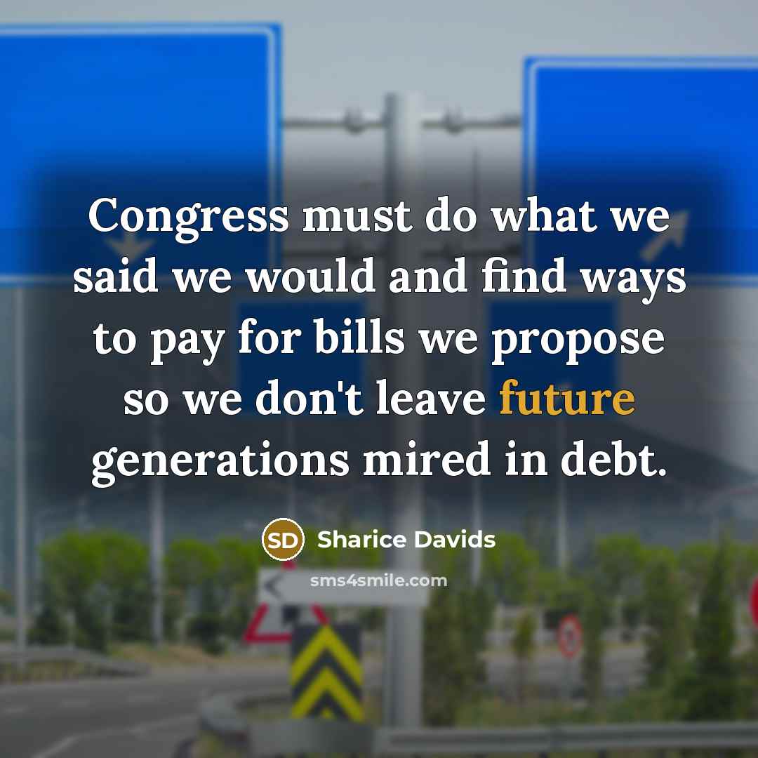 “Congress must do what we said we would and find…” quote by Sharice Davids