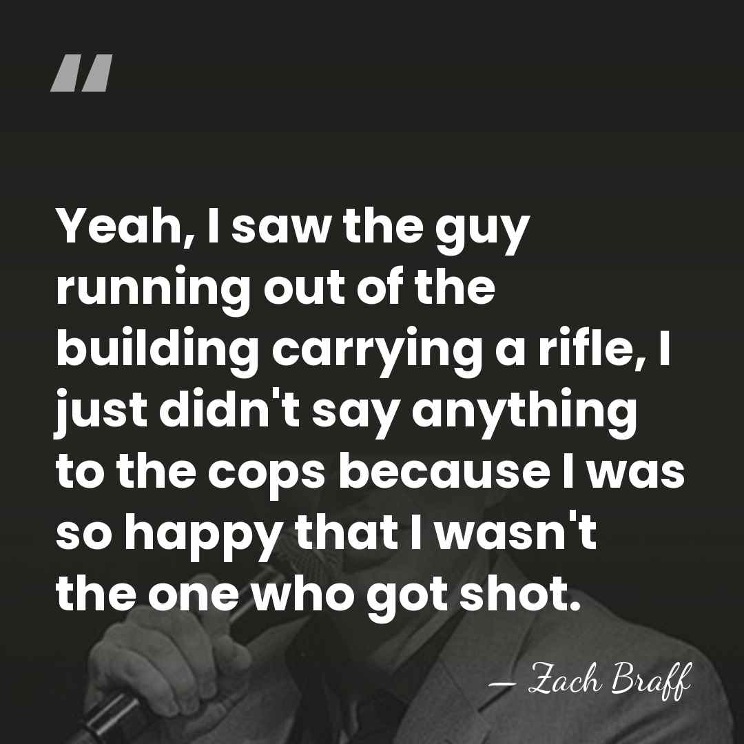 Yeah, I saw the guy running out of the building carrying a&hellip; - Zach Braff