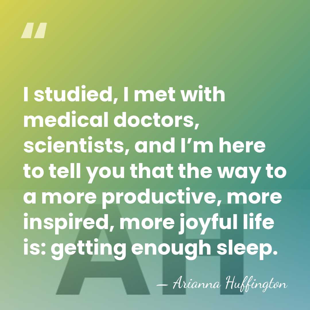 I studied, I met with medical doctors, scientists, and I’m here to&hellip; - Arianna Huffington