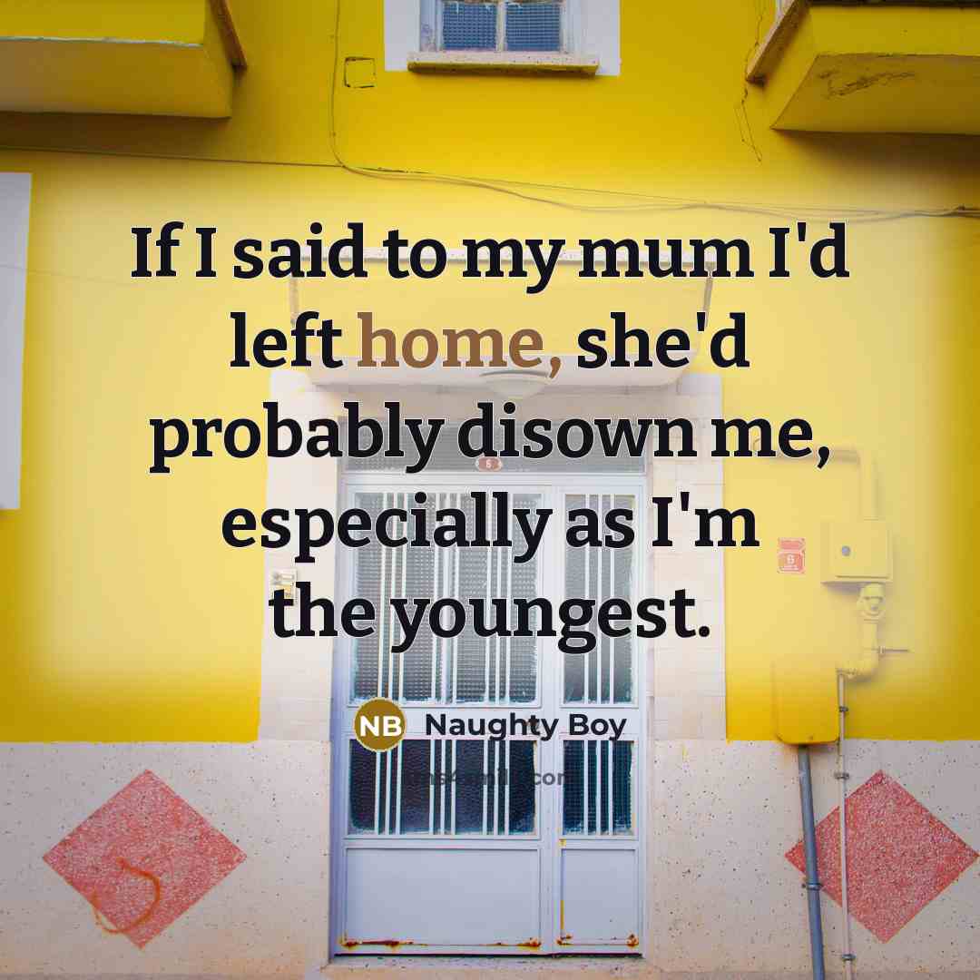 “If I said to my mum I'd left home, she'd…” quote by Naughty Boy