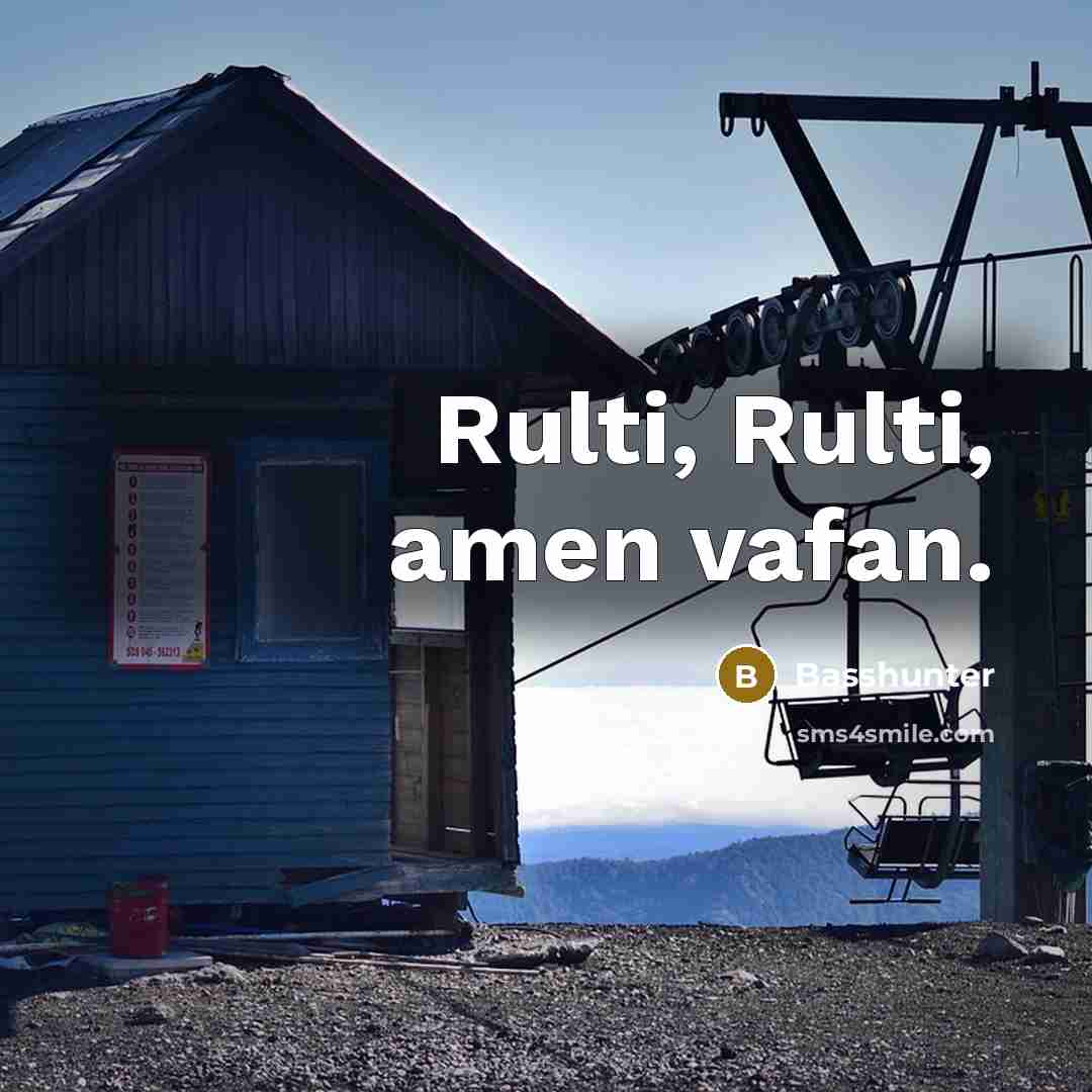 “Rulti, Rulti, amen vafan.” quote by Basshunter