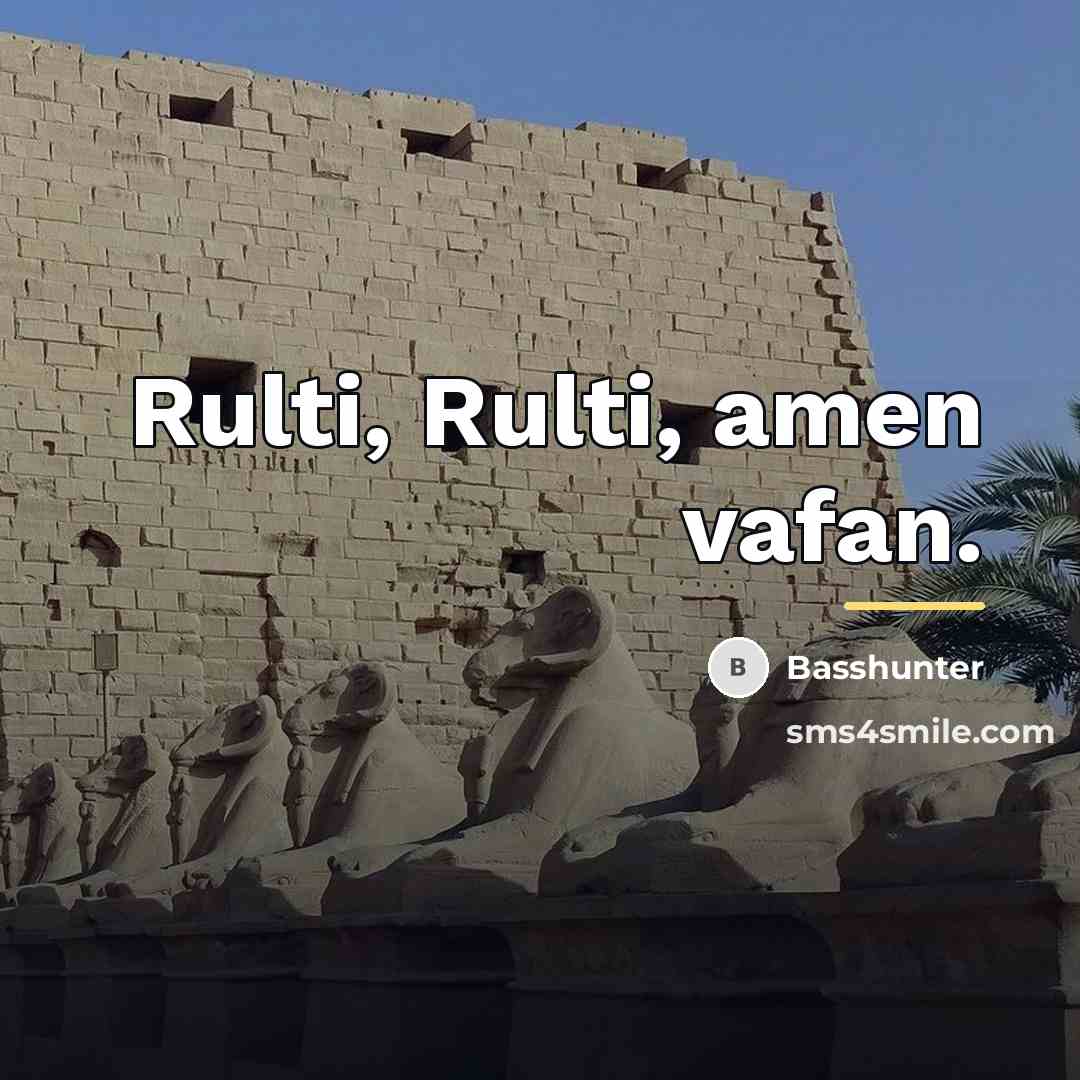 “Rulti, Rulti, amen vafan.…” quote by Basshunter