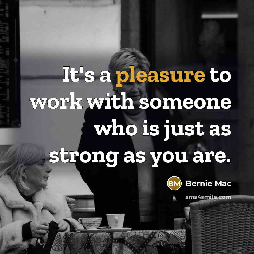 “It's a pleasure to work with someone who is just…” quote by Bernie Mac