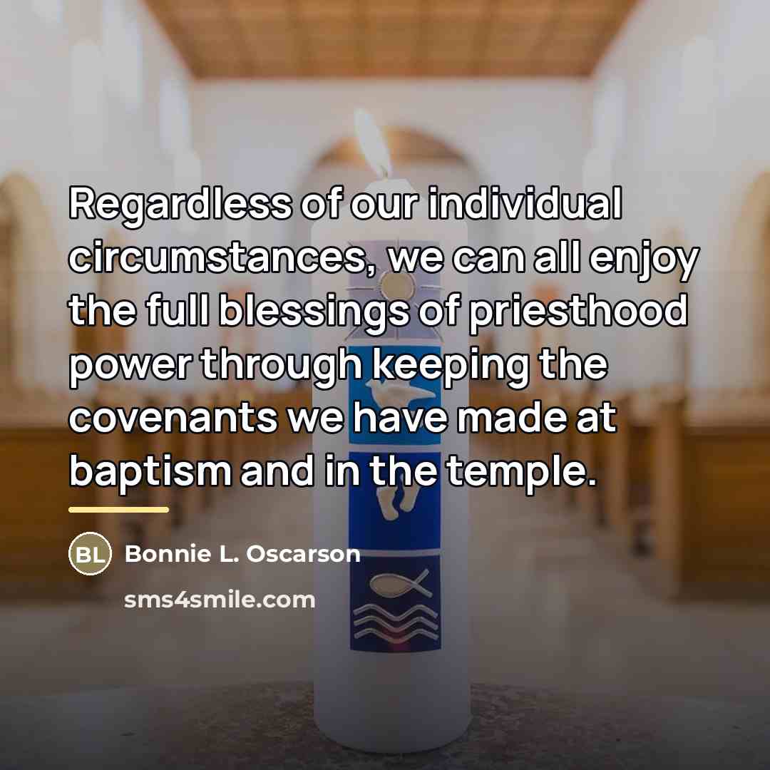 “Regardless of our individual circumstances, we can all enjoy the…” quote by Bonnie L. Oscarson