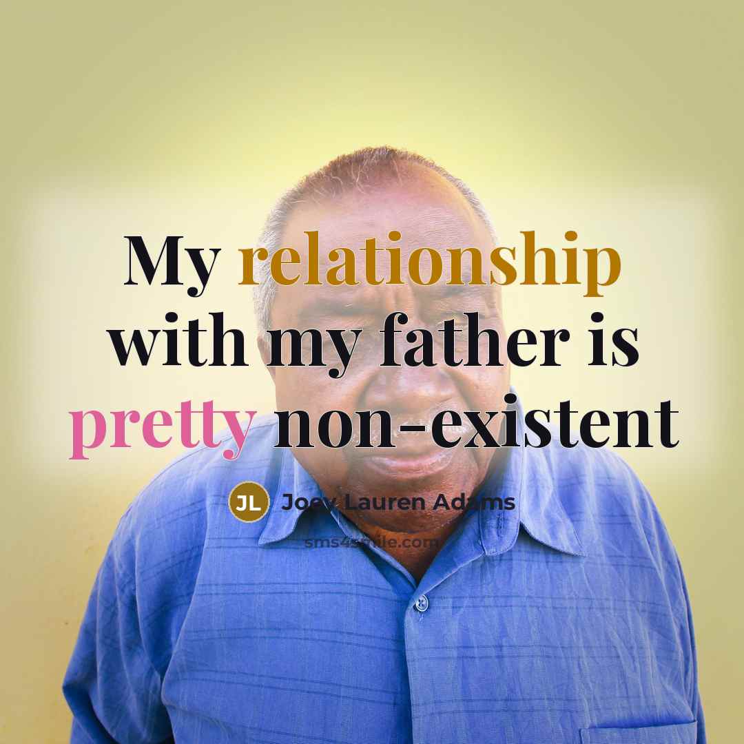 “My relationship with my father is pretty non-existent…” quote by Joey Lauren Adams