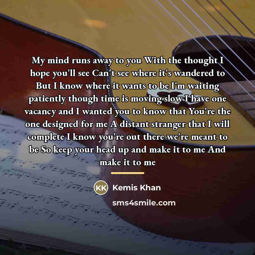 “My mind runs away to you With the thought I…” quote by Kemis Khan
