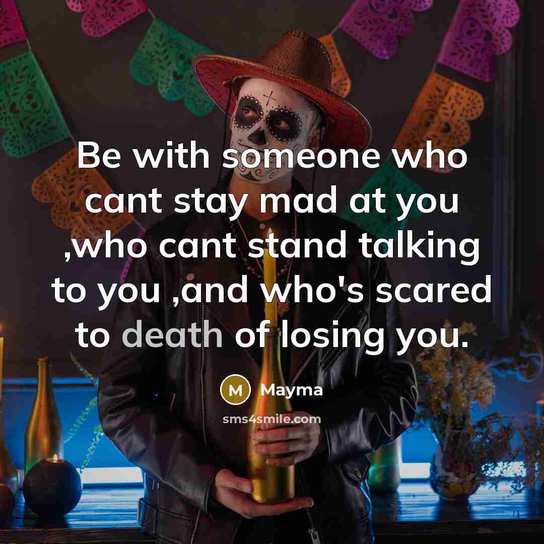 “Be with someone who cant stay mad at you ,who…” quote by Mayma