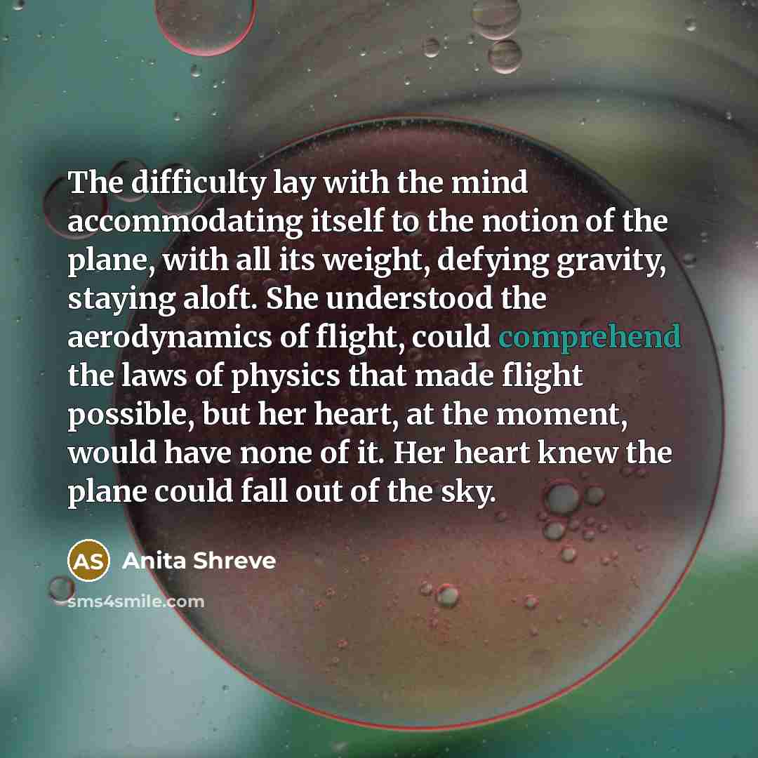 “The difficulty lay with the mind accommodating itself to the…” quote by Anita Shreve