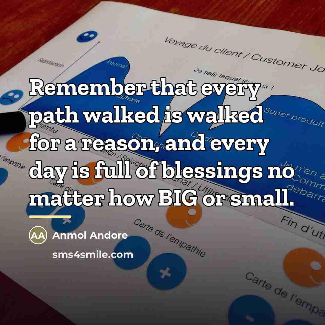 “Remember that every path walked is walked for a reason,…” quote by Anmol Andore