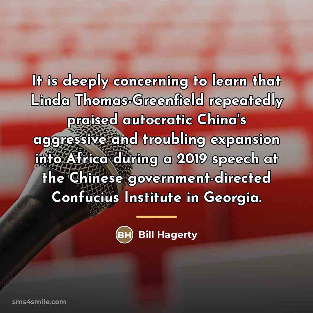 “It is deeply concerning to learn that Linda Thomas-Greenfield repeatedly…” quote by Bill Hagerty