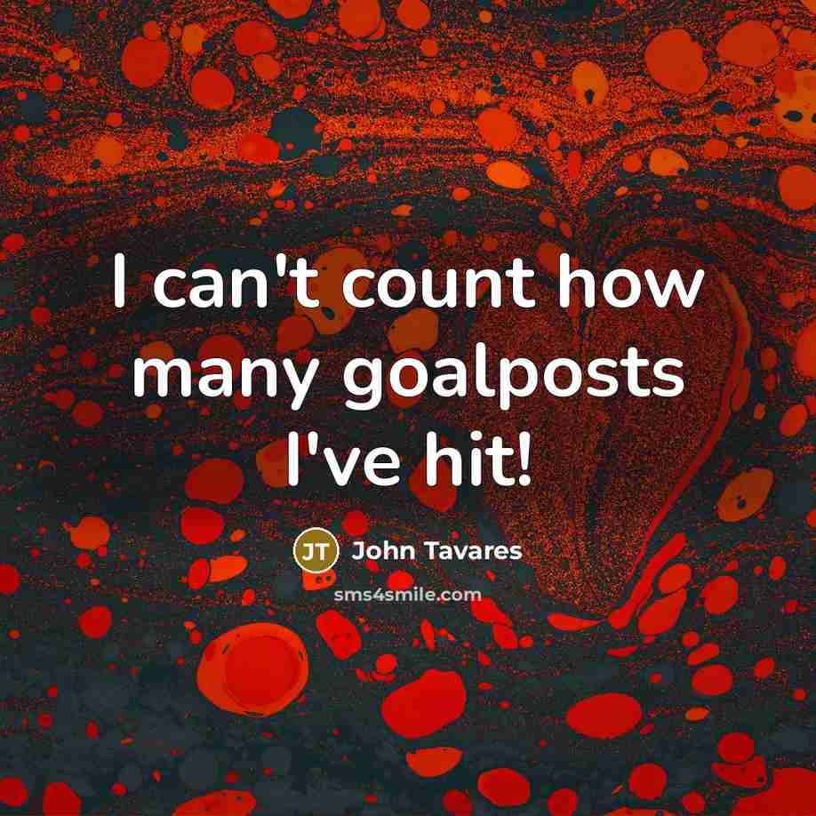 “I can't count how many goalposts I've hit!” quote by John Tavares