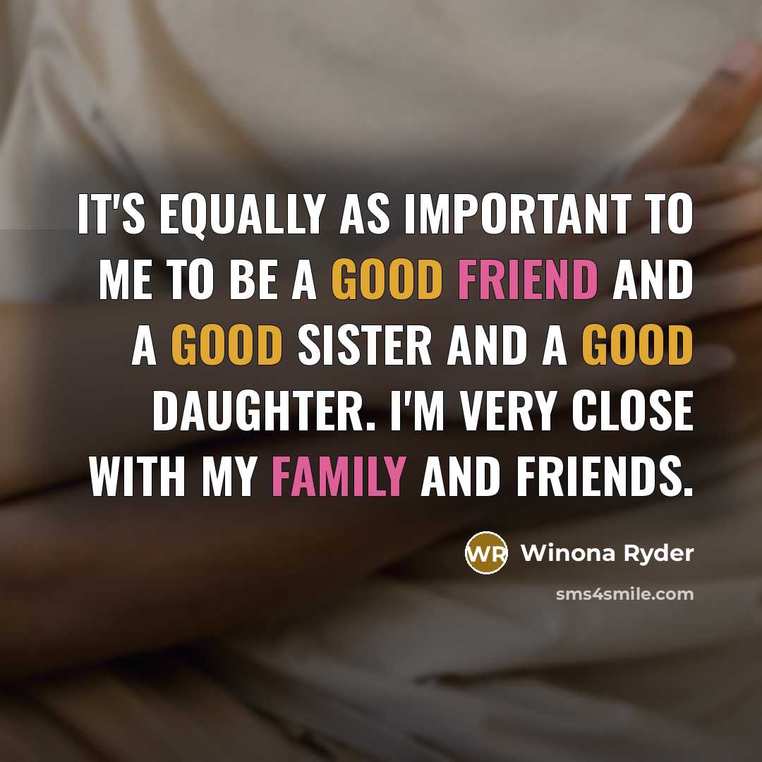 “It's equally as important to me to be a good…” quote by Winona Ryder