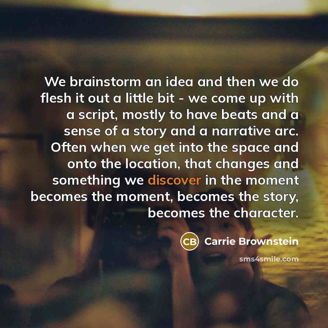“We brainstorm an idea and then we do flesh it…” quote by Carrie Brownstein