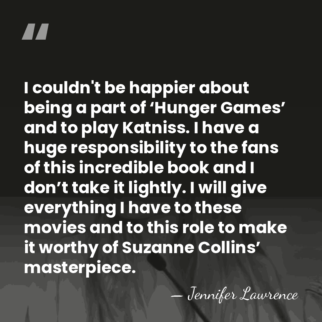 I couldn't be happier about being a part of ‘Hunger Games’ and&hellip; - Jennifer Lawrence