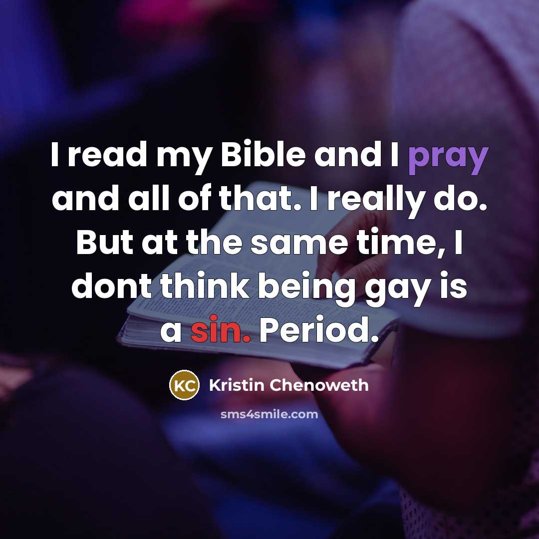 “I read my Bible and I pray and all of…” quote by Kristin Chenoweth