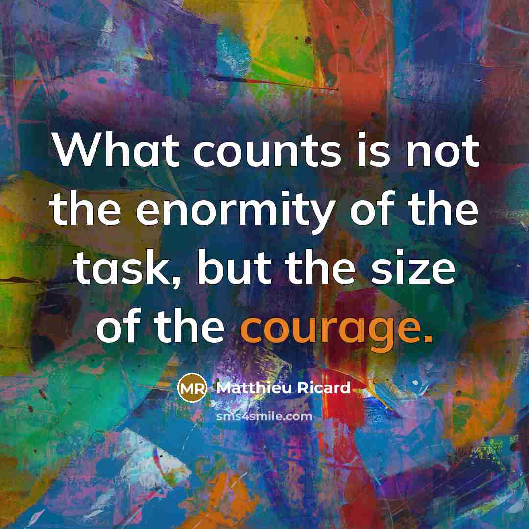 “What counts is not the enormity of the task, but…” quote by Matthieu Ricard