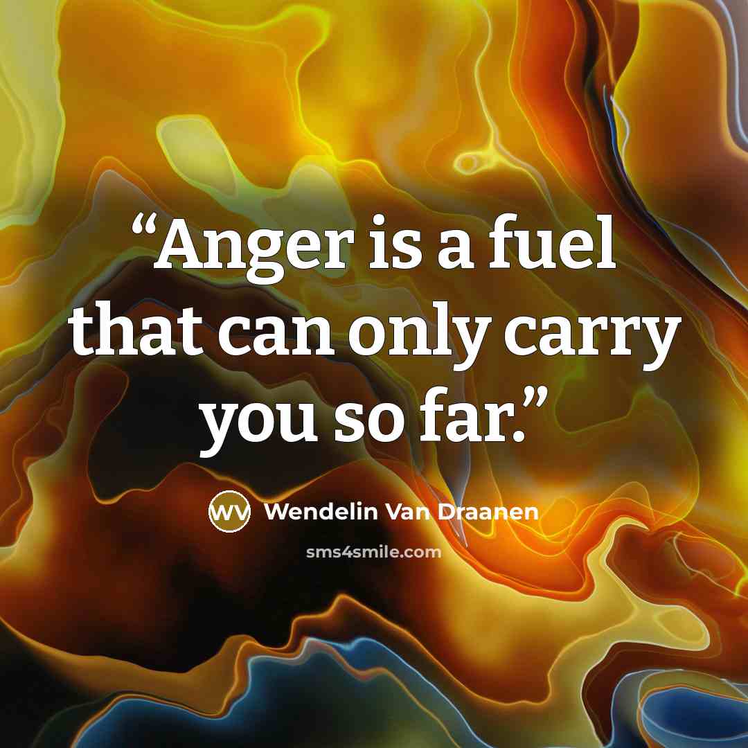 “Anger is a fuel that can only carry you so far.” quote by Wendelin Van Draanen