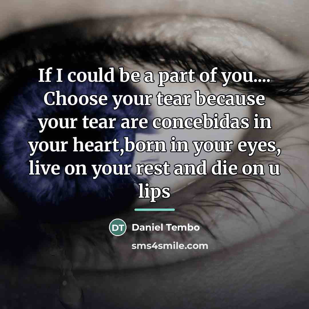 “If I could be a part of you.... Choose your…” quote by Daniel Tembo