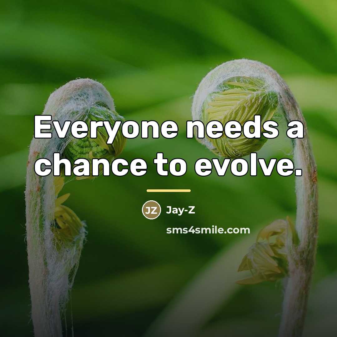 “Everyone needs a chance to evolve.…” quote by Jay-Z