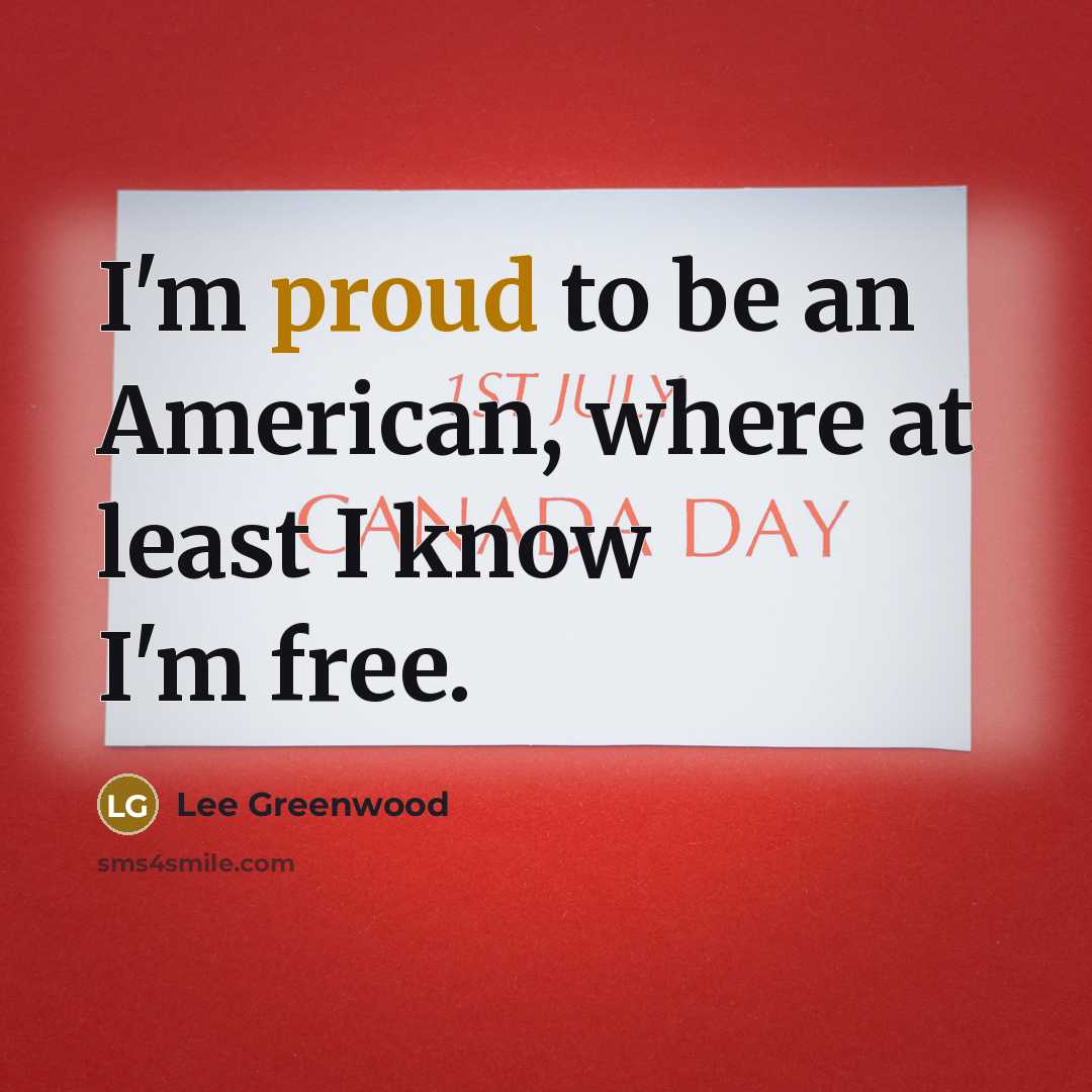 “I'm proud to be an American, where at least I…” quote by Lee Greenwood