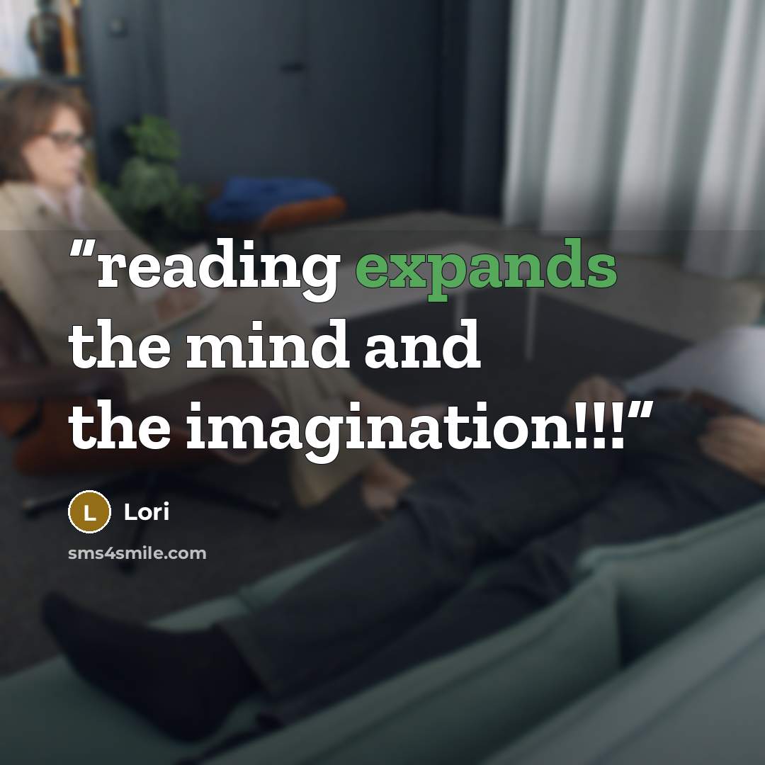 “reading expands the mind and the imagination!!!” quote by Lori