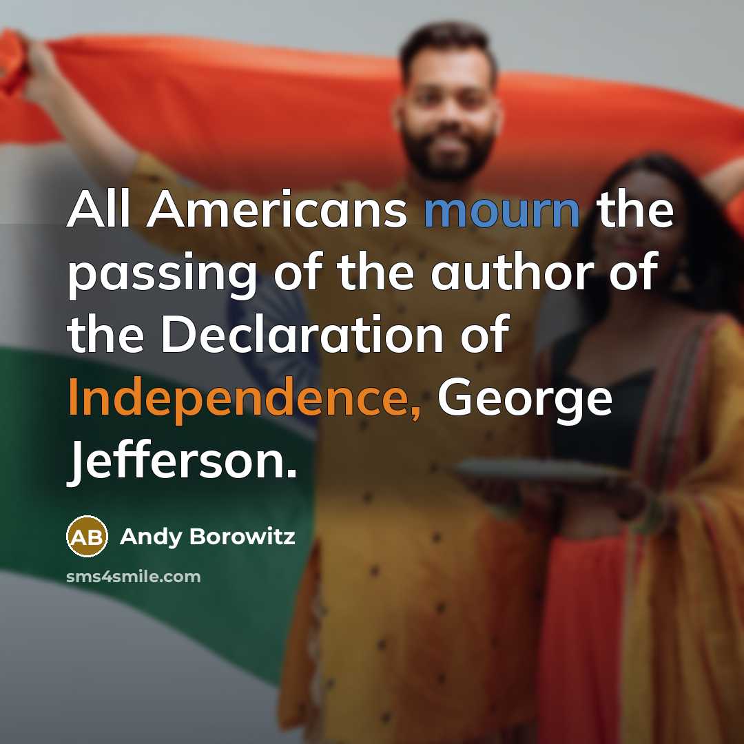 “All Americans mourn the passing of the author of the…” quote by Andy Borowitz