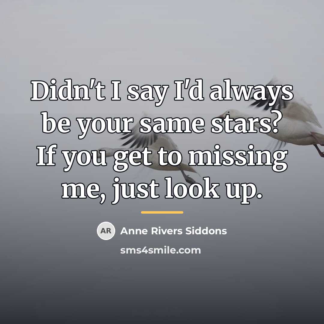 “Didn't I say I'd always be your same stars? If…” quote by Anne Rivers Siddons