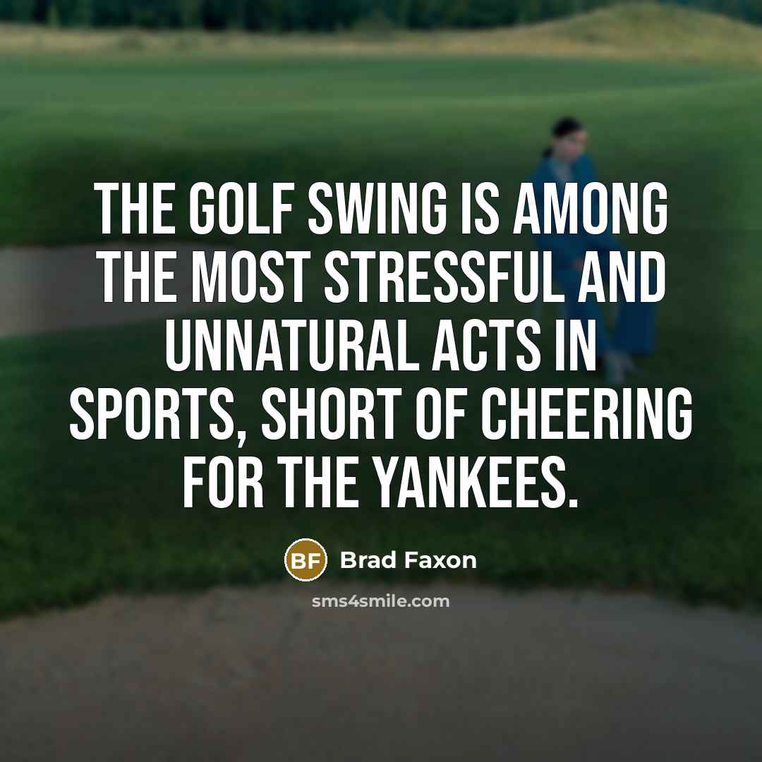 “The golf swing is among the most stressful and unnatural…” quote by Brad Faxon