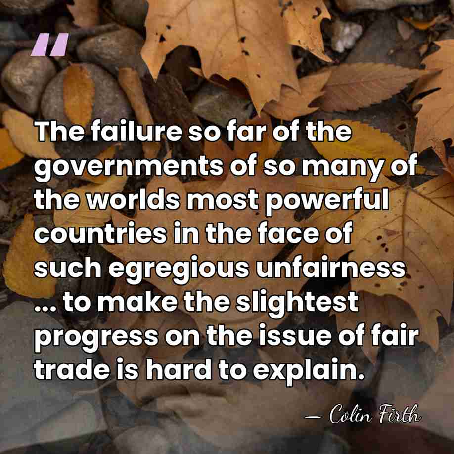 The failure so far of the governments of so many of the&hellip; - Colin Firth