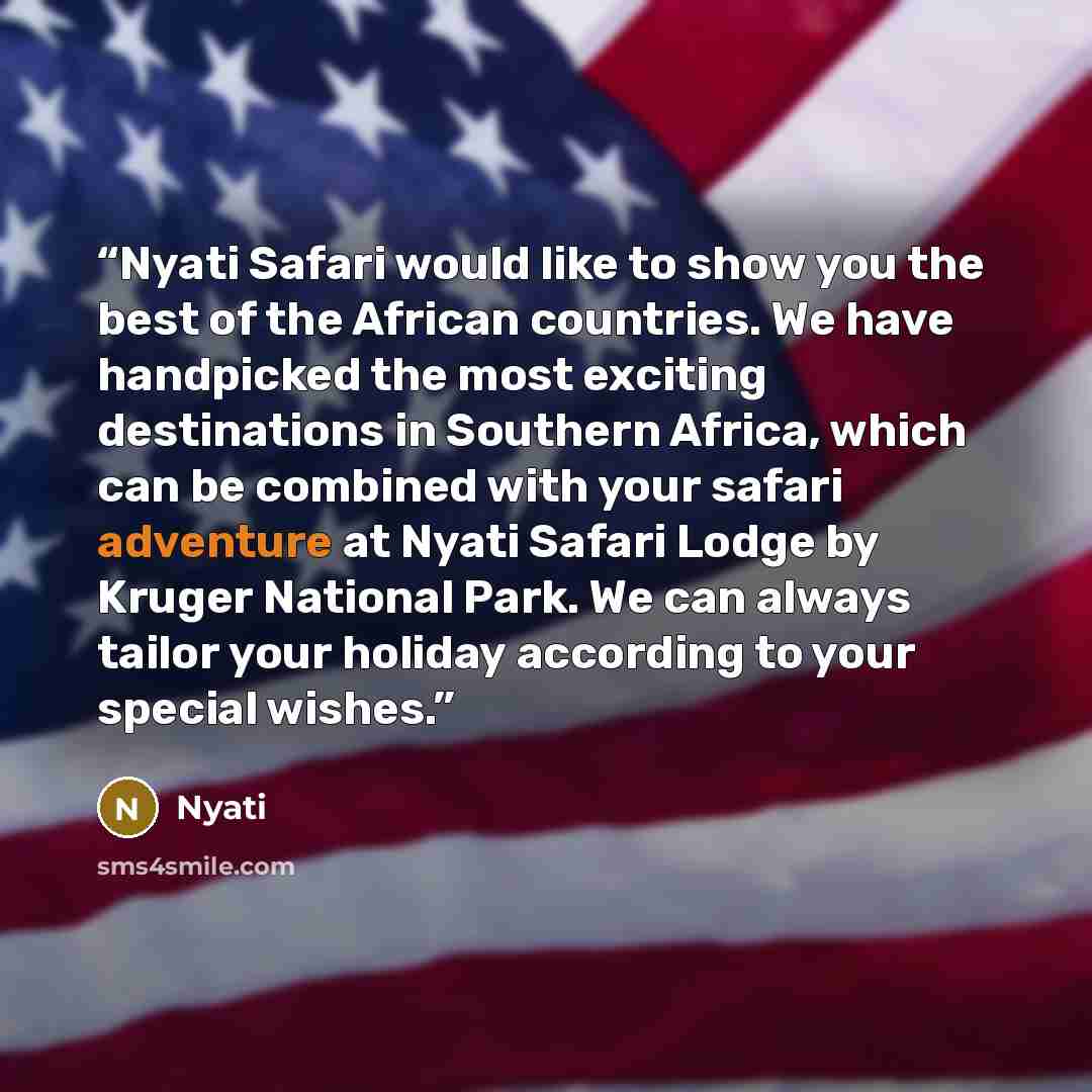 “Nyati Safari would like to show you the best of the African countries. We have handpicked the most exciting destinations in Southern Africa, which can be combined with your safari adventure at Nyati Safari Lodge by Kruger National Park. We can always tailor your holiday according to your special…” quote by Nyati