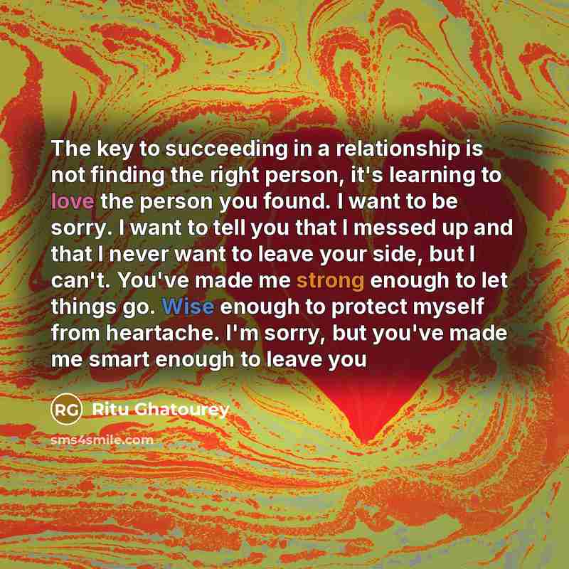 “The key to succeeding in a relationship is not finding…” quote by Ritu Ghatourey