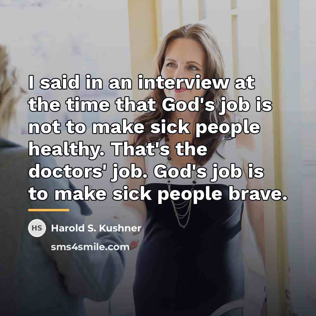 “I said in an interview at the time that God's…” quote by Harold S. Kushner