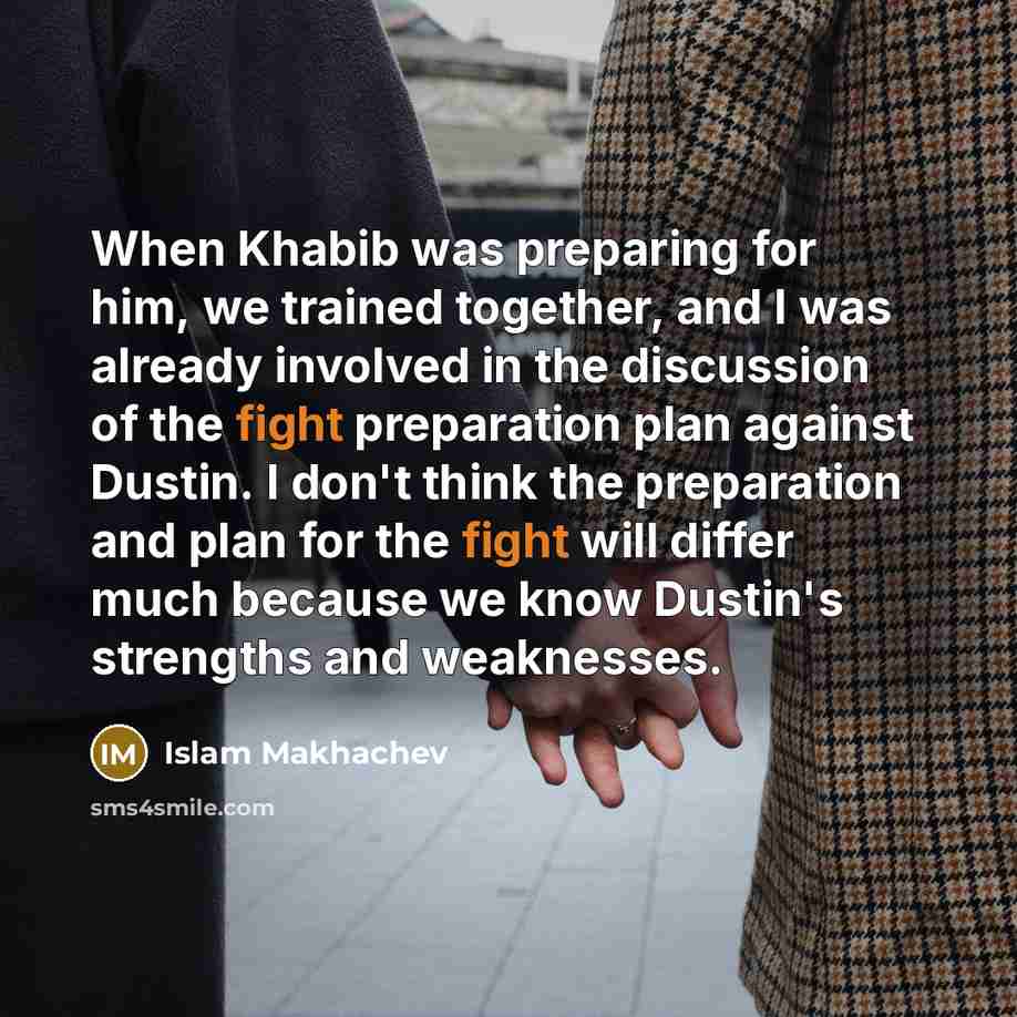 “When Khabib was preparing for him, we trained together, and…” quote by Islam Makhachev