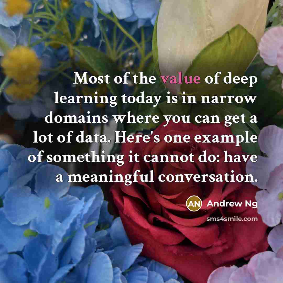 “Most of the value of deep learning today is in…” quote by Andrew Ng