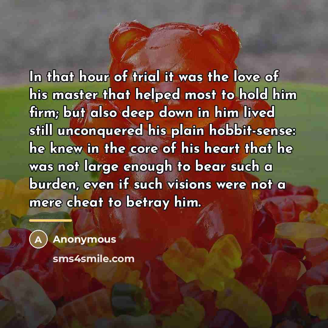 “In that hour of trial it was the love of…” quote by Anonymous