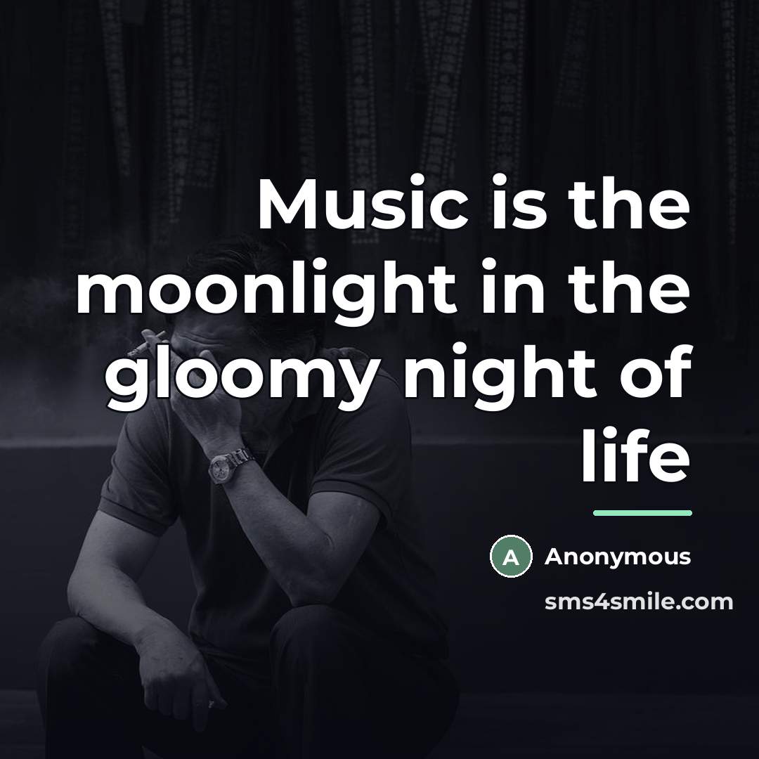 “Music is the moonlight in the gloomy night of life…” quote by Anonymous